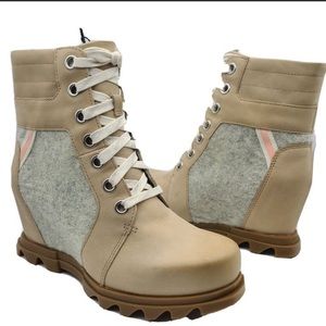 NEW Sorel women boots Joan of Arctic Lexie Wedge Natural Tan waterproof